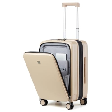 Hanke Grace Expandable Suitcases with Wheels Hardshell Carry On Luggage Airline Approved, 20 Inch Tr...