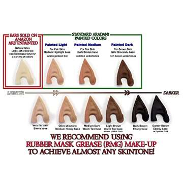 Aradani Costumes Small Elf Ears for Fantasy Cosplay