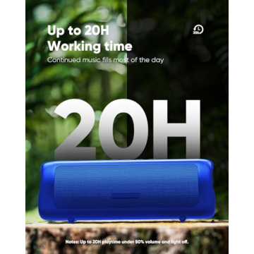 BolaButty Bluetooth Portable Wireless Speakers with HD Sound, IPX5 Waterproof, Up to 20H Playtime, TWS Pairing, BT5.3, for Home/Party/Outdoor/Beach, Electronic Gadgets, Birthday Gift (Blue)