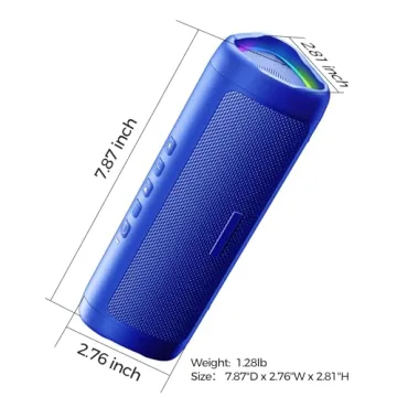 BolaButty Bluetooth Portable Wireless Speakers with HD Sound, IPX5 Waterproof, Up to 20H Playtime, TWS Pairing, BT5.3, for Home/Party/Outdoor/Beach, Electronic Gadgets, Birthday Gift (Blue)