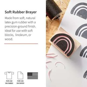 Durable Speedball Soft Rubber Brayer for Artists