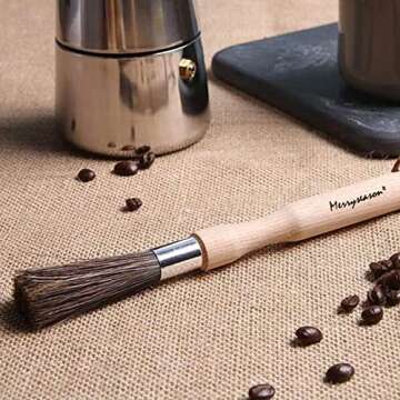 Coffee Grinder Cleaning Brush - Espresso Maker/Machine Cleaner Tool for Home Kitchen Barista - Beech...