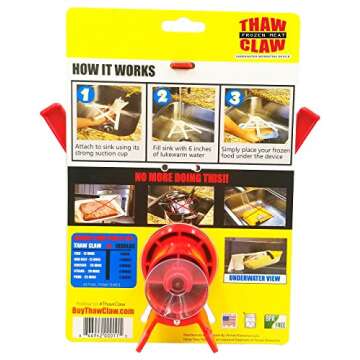 Thaw Claw Meat Defroster, a Kitchen Essential Tool for Quick and Easy Defrosting of Chicken, Beef, P...