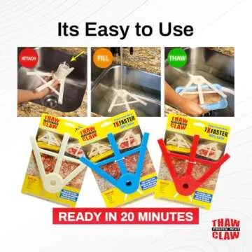 Thaw Claw Meat Defroster, a Kitchen Essential Tool for Quick and Easy Defrosting of Chicken, Beef, Pork and Fish, Kitchen Gadgets Accessories, Easy Storage, Fits All Sinks, Thaws in Minutes
