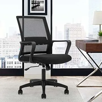 FDW Office Chair Ergonomic Desk Chair with Lumbar Support, Rolling Swivel