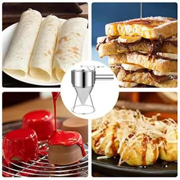 LEECHU Stainless Steel Pancake Batter Dispenser 1200ml