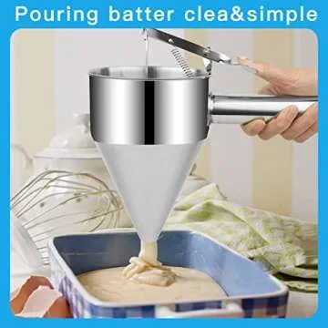 LEECHU Stainless Steel Pancake Batter Dispenser 1200ml