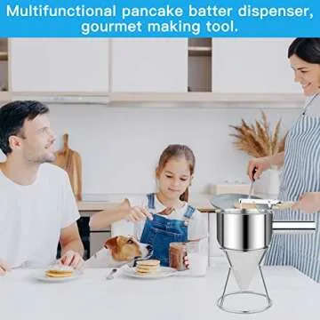 LEECHU Stainless Steel Pancake Batter Dispenser 1200ml