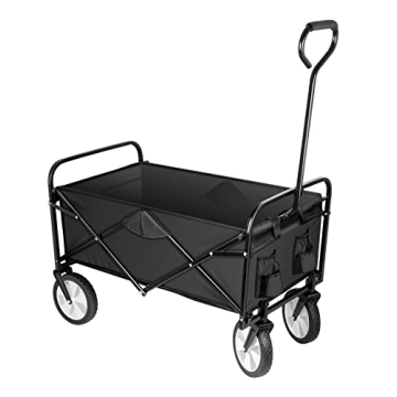YSSOA Folding Garden Cart 220lbs Capacity 360° Wheels