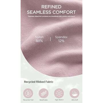 ODODOS Long Sleeve Ruched Front Crop Tops with Thumb Hole for Women Seamless Ribbed Cropped Tee, Pink, Medium/Large