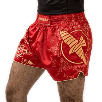 Hayabusa Falcon Muay Thai Kickboxing MMA Shorts - Red, Small