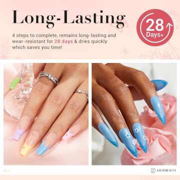 AZUREBEAUTY 170Pcs Dip Powder Nail Kit for All