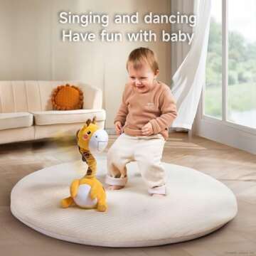 TUMAMA Dancing Talking Giraffe Toy, Mimicking Twisting Electronic Soft Plush Giraffe Toy with Record & Repeating What You Say, Singing Interactive Baby Toy for Toddler Boys Girls Gifts