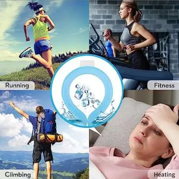 2PCS Neck Cooling Tube with Cold Insulated Bag,Neck Cooling Wraps,Reusable Ice Neck Ring Wearable Body Cooling Products for Summer Heat (Blue*2)
