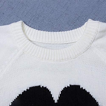 Cute Heart Knitted Pullover Sweater for Women