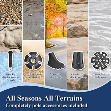 Ultralight Carbon Fiber Trekking Poles for Hiking Backpacking