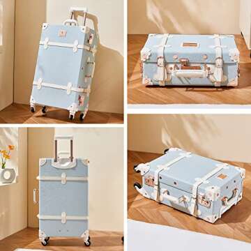 Unitravel Vintage 3 Piece Luggage Set - Elegant Travel Companion