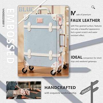 Unitravel Vintage Suitcase Set - 3 Piece Travel Luggage