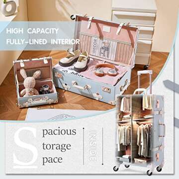 Unitravel Vintage Suitcase Set - 3 Piece Travel Luggage
