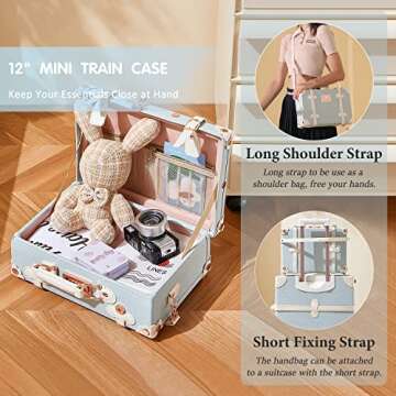 Unitravel Vintage Suitcase Set - 3 Piece Travel Luggage