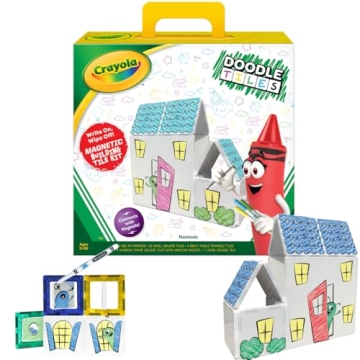 CreateOn Crayola Doodle Magnetic Tiles Building Set