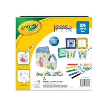 CreateOn Crayola Doodle Magnetic Tiles Building Set