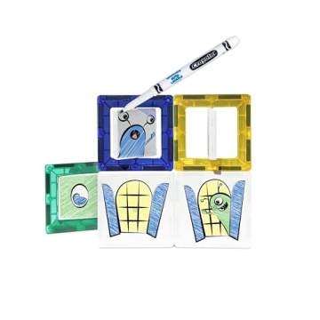 CreateOn Crayola Doodle Magnetic Tiles Building Set