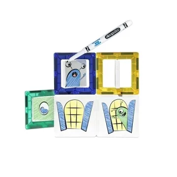 CreateOn Crayola Doodle Magnetic Tiles Building Set