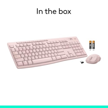 Logitech MK270 Wireless Mouse and Keyboard Combo in Rose