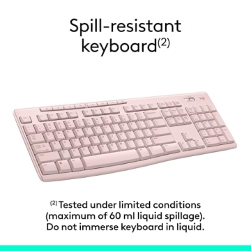 Logitech MK270 Wireless Mouse and Keyboard Combo in Rose