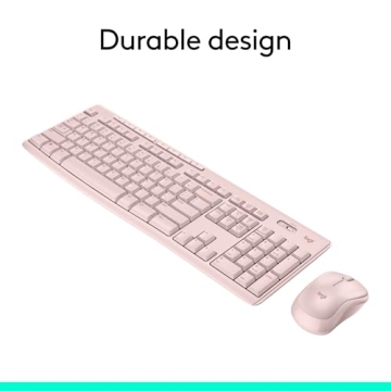 Logitech MK270 Wireless Mouse and Keyboard Combo in Rose