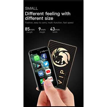 Super Mini Smartphone, XS11 Unlocked Phone 3G WCDMA Android Mobile 2.5'' Touch Screen 1GB RAM 8GB RO...