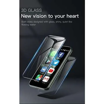 Super Mini Smartphone, XS11 Unlocked Phone 3G WCDMA Android Mobile 2.5'' Touch Screen 1GB RAM 8GB ROM Dual SIM WiFi Bluetooth Hotspot Ultra Thin Card Pocket Cellphone (Green)