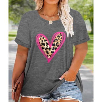 Rietra Plus Size Leopard Print Tunic for Women