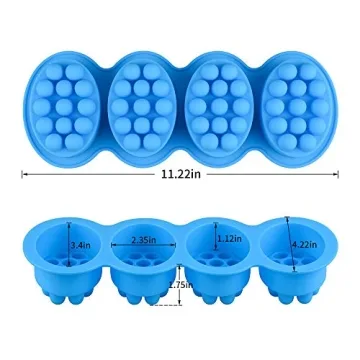 SJ Massage Silicone Soap Molds - 2 Pack for DIY Soap Making