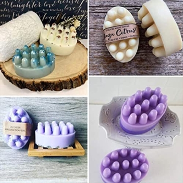 SJ Massage Silicone Soap Molds - 2 Pack for DIY Soap Making