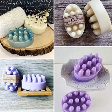 SJ Massage Silicone Soap Molds - 2 Pack for DIY Soap Making