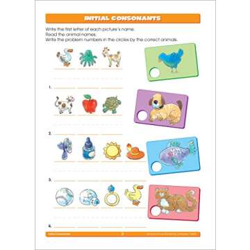 School Zone - First Grade Basics Workbook - 96 Pages, Ages 5 and Up, 1st Grade, Phonics, Vowels, Beginning Reading, Math, Telling Time, Money, and More (School Zone Basics Workbook Series)