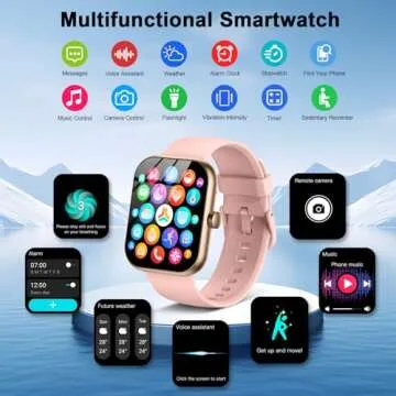 Smart Watch for Women: Bluetooth Calling, 1.96" HD Fitness Watch with 110+ Modes, Heart Rate & Sleep...