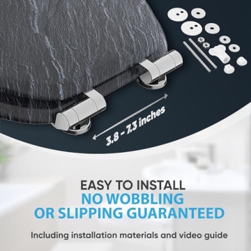 Elegant SANILO Soft Close Round Toilet Seat – Adjustable Fit