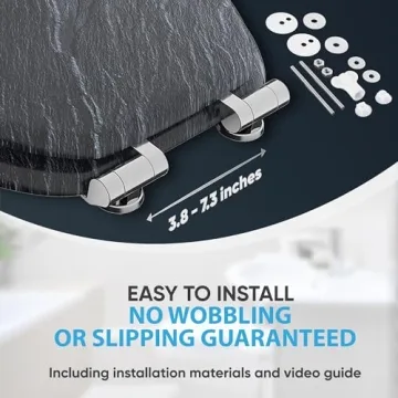 Elegant SANILO Soft Close Round Toilet Seat – Adjustable Fit