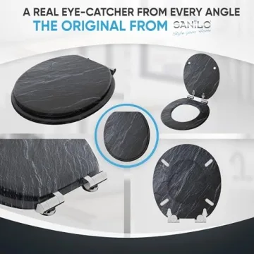 Elegant SANILO Soft Close Round Toilet Seat – Adjustable Fit