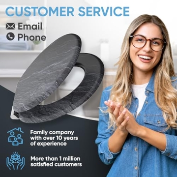 Elegant SANILO Soft Close Round Toilet Seat – Adjustable Fit