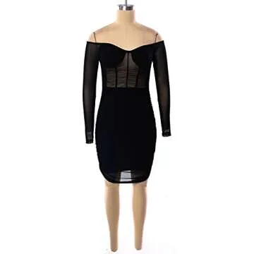 Buy Uni Clau Women Sexy Mesh Bodycon Dress Online