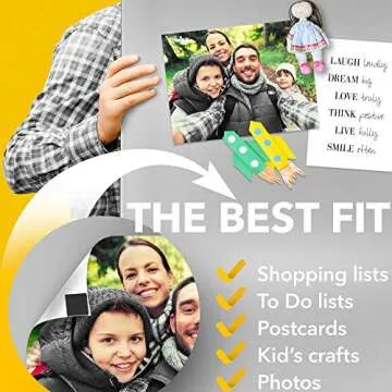 Hyper-Sticky Magnets with Adhesive Backing - Large Strong Magnetic Squares for Whiteboard, Fridge, Crafts - Easy to Cut Stickers for Planning and Organization - 45pcs