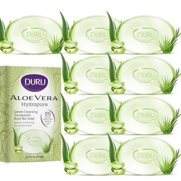 Duru Aloe Vera Glycerin Bar Soap - 9 Pack of Vegan, Moisturizing Cleansing Bars