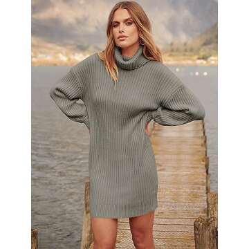 ANRABESS Women Oversized Sweater Dress for Cozy Style