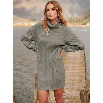 ANRABESS Women Oversized Sweater Dress for Cozy Style
