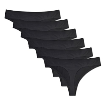Bolivelan Women's Mid-Rise Seamless Thongs – Comfy Underwear G-Strings Panties