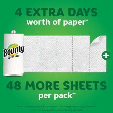Bounty Quick-Size Paper Towels 12 Rolls for Efficient Cleaning
